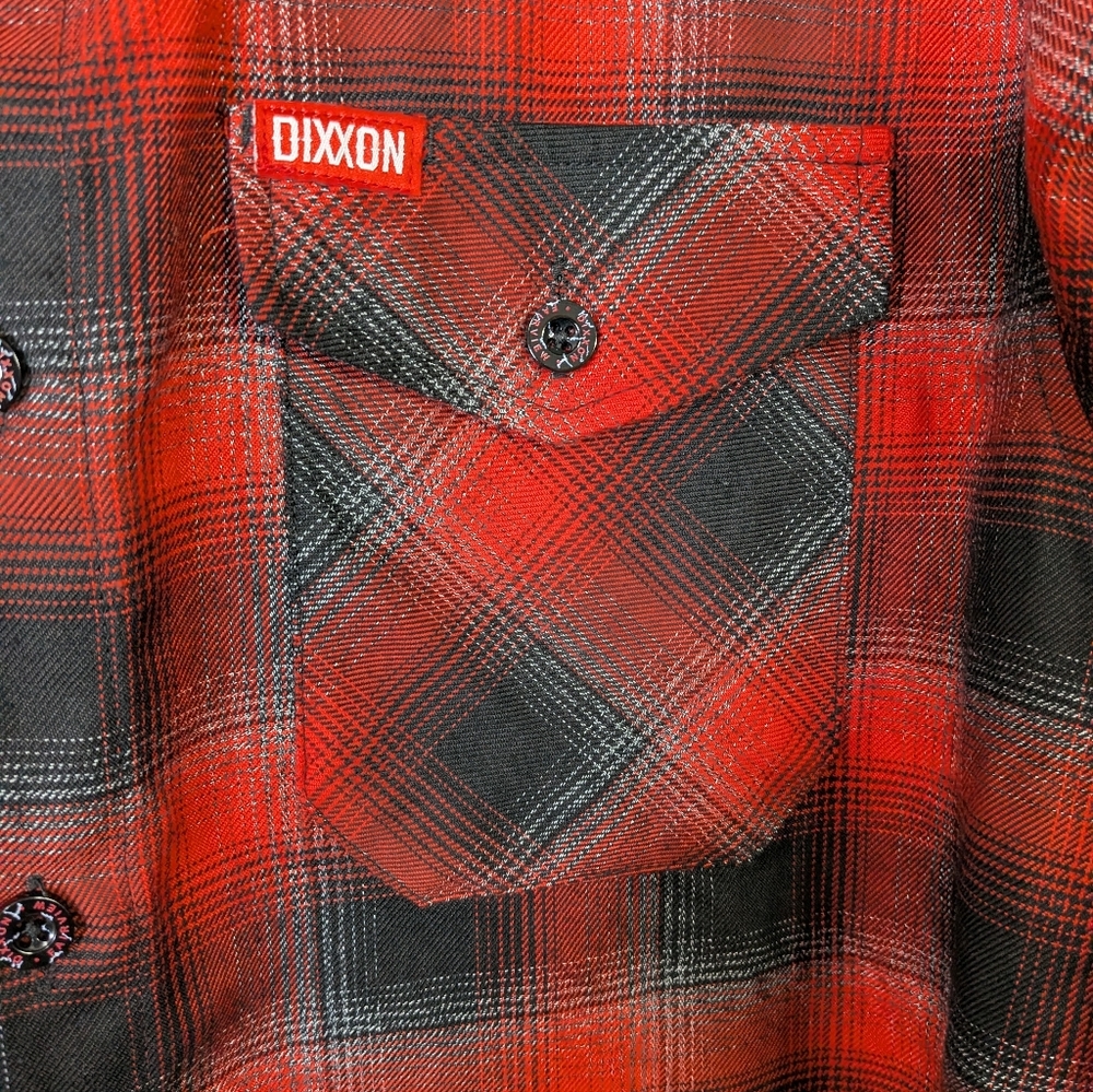 Dixxon Faiview Button Down Flannel Shirt... Size Medium - Picture 6 of 10